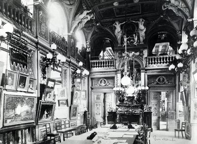 Reading Room and Art Gallery of the Bon Marché Department Stores, Paris, late 19th century by French Photographer